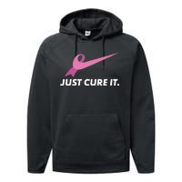 Just Cure It Breast Cancer Awareness Performance Fleece Hoodie