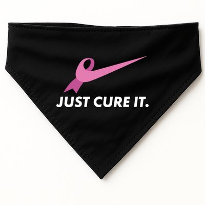 Just Cure It Breast Cancer Awareness USA-Made Doggie Bandana