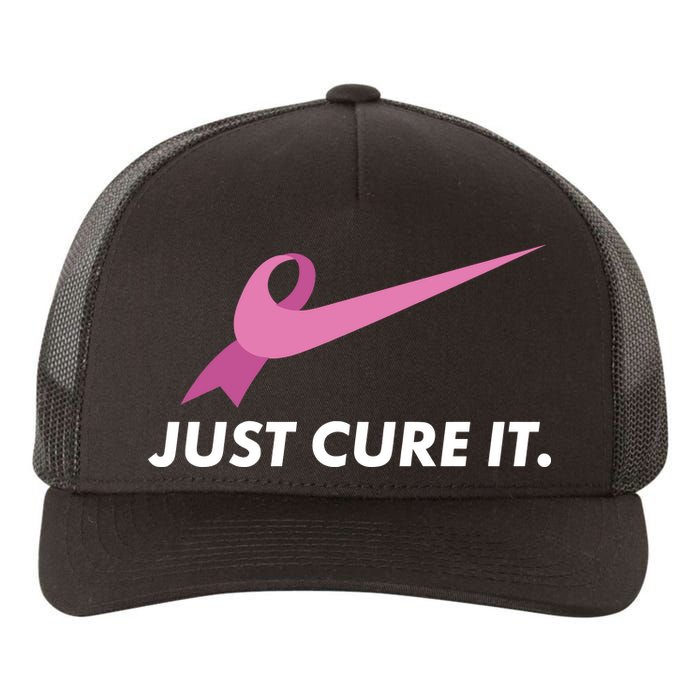 Just Cure It Breast Cancer Awareness Yupoong Adult 5-Panel Trucker Hat