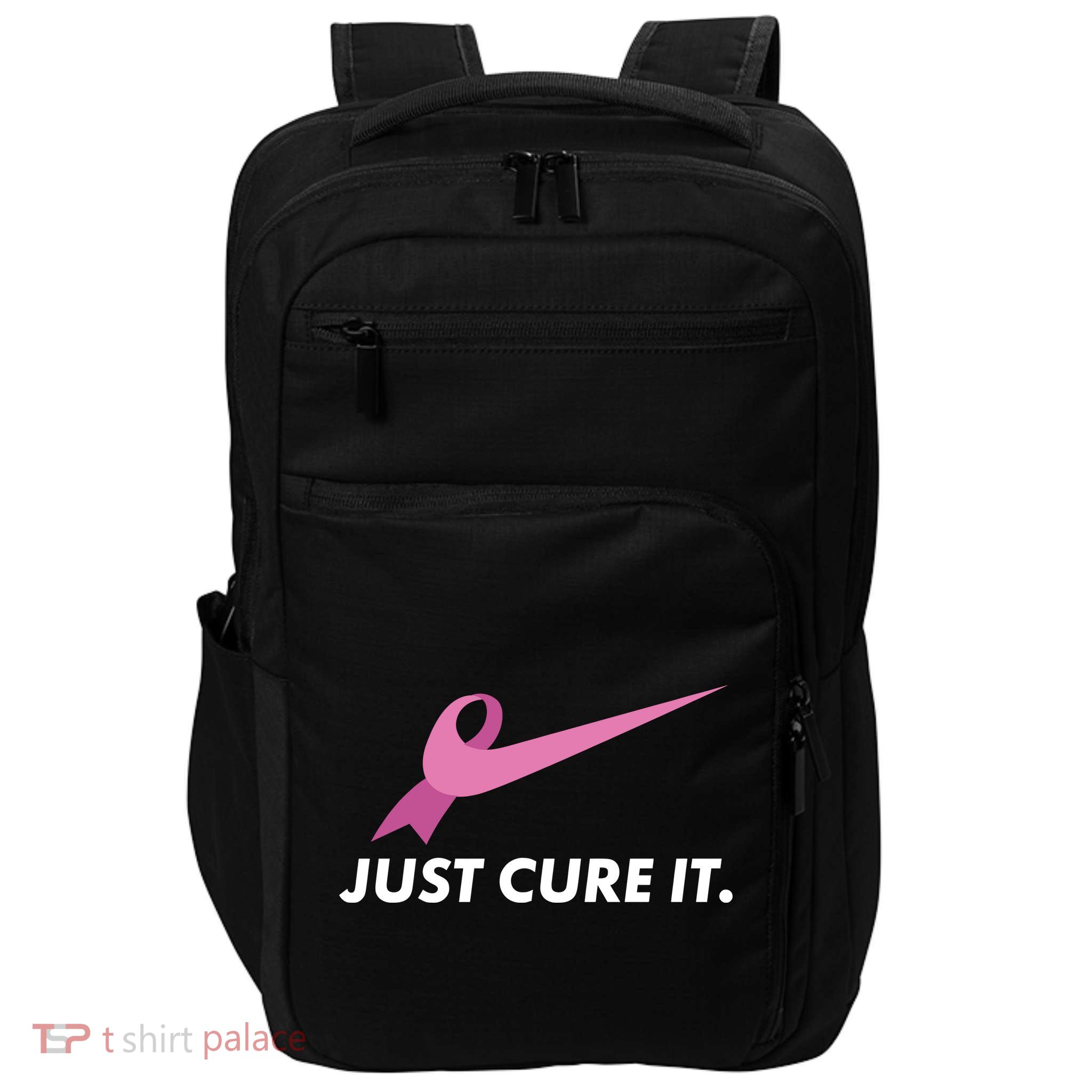 Just Cure It Breast Cancer Awareness Impact Tech Backpack