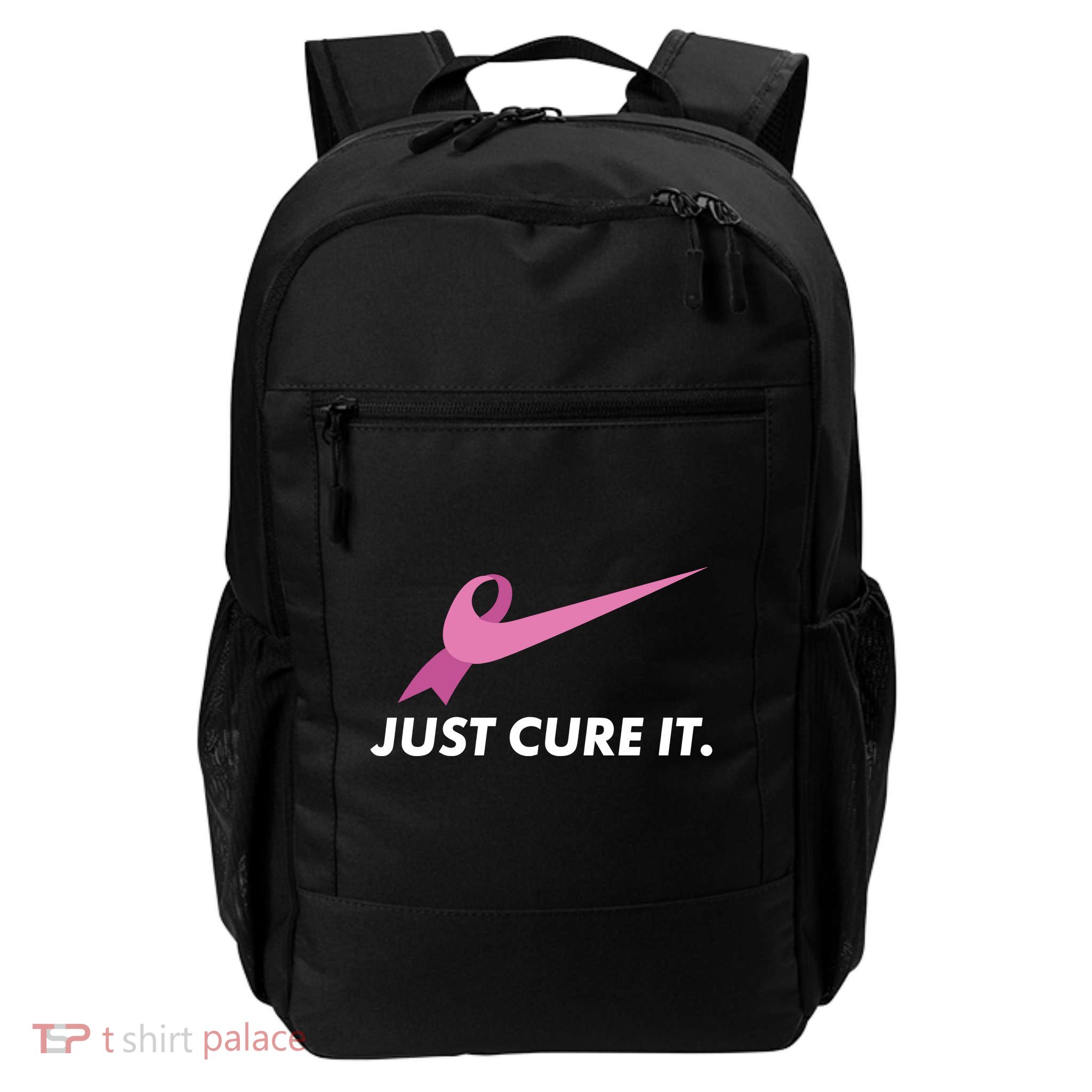 Just Cure It Breast Cancer Awareness Daily Commute Backpack