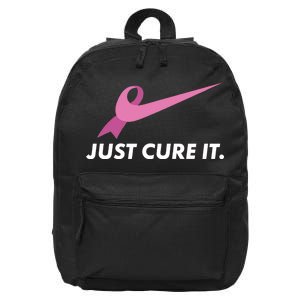 Just Cure It Breast Cancer Awareness 16 in Basic Backpack