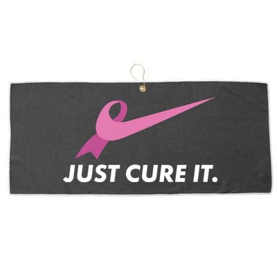 Just Cure It Breast Cancer Awareness Large Microfiber Waffle Golf Towel