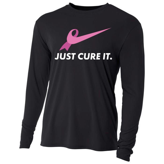 Just Cure It Breast Cancer Awareness Cooling Performance Long Sleeve Crew