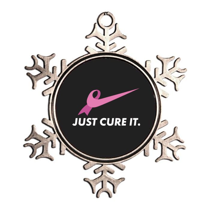 Just Cure It Breast Cancer Awareness Metallic Star Ornament