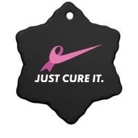 Just Cure It Breast Cancer Awareness Ceramic Star Ornament