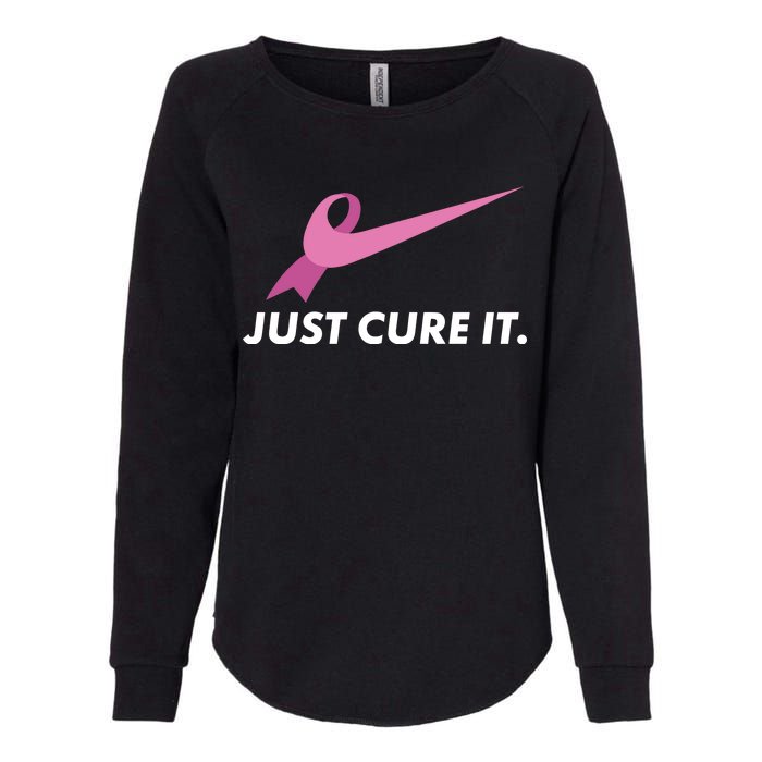 Just Cure It Breast Cancer Awareness Womens California Wash Sweatshirt