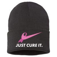 Just Cure It Breast Cancer Awareness Sustainable Knit Beanie