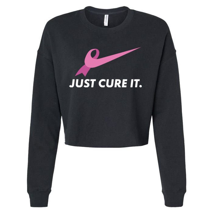 Just Cure It Breast Cancer Awareness Cropped Pullover Crew