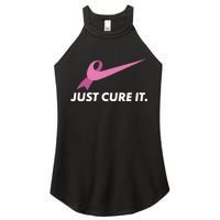 Just Cure It Breast Cancer Awareness Women's Perfect Tri Rocker Tank