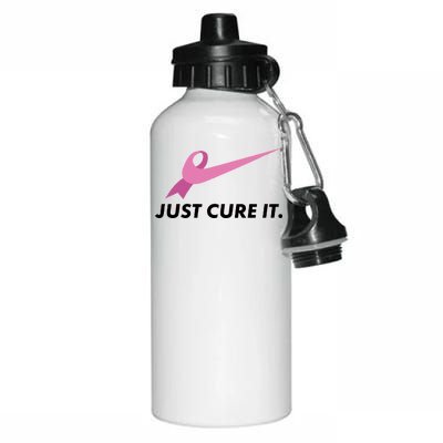 Just Cure It Breast Cancer Awareness Aluminum Water Bottle 