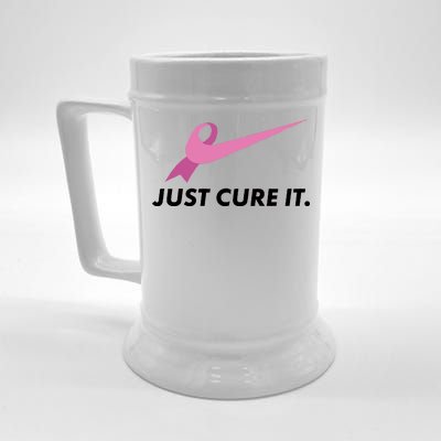 Just Cure It Breast Cancer Awareness Beer Stein