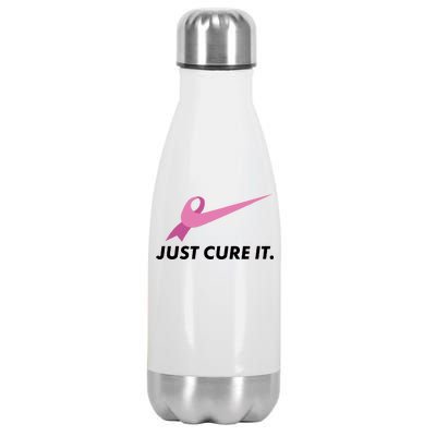 Just Cure It Breast Cancer Awareness Stainless Steel Insulated Water Bottle