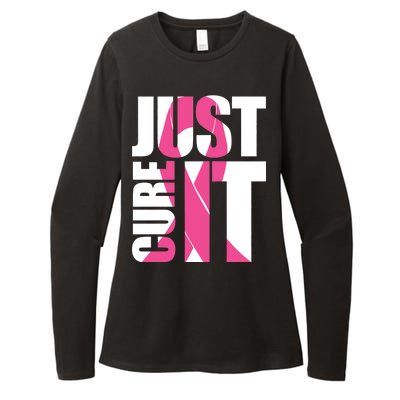 Just Cure It Breast Cancer Tribute Womens CVC Long Sleeve Shirt