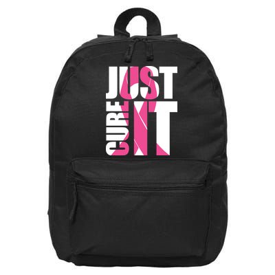 Just Cure It Breast Cancer Tribute 16 in Basic Backpack