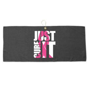 Just Cure It Breast Cancer Tribute Large Microfiber Waffle Golf Towel