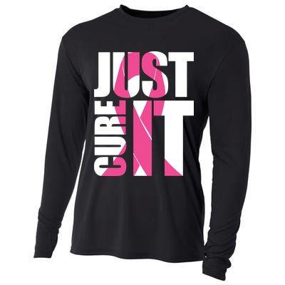 Just Cure It Breast Cancer Tribute Cooling Performance Long Sleeve Crew