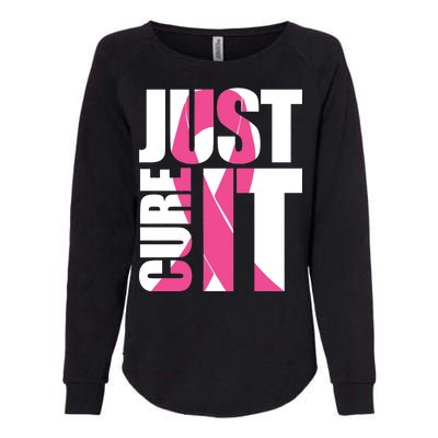 Just Cure It Breast Cancer Tribute Womens California Wash Sweatshirt