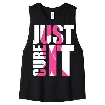 Just Cure It Breast Cancer Tribute Women's Racerback Cropped Tank