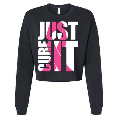 Just Cure It Breast Cancer Tribute Cropped Pullover Crew