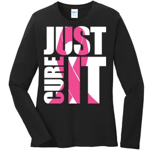 Just Cure It Breast Cancer Tribute Ladies Long Sleeve Shirt