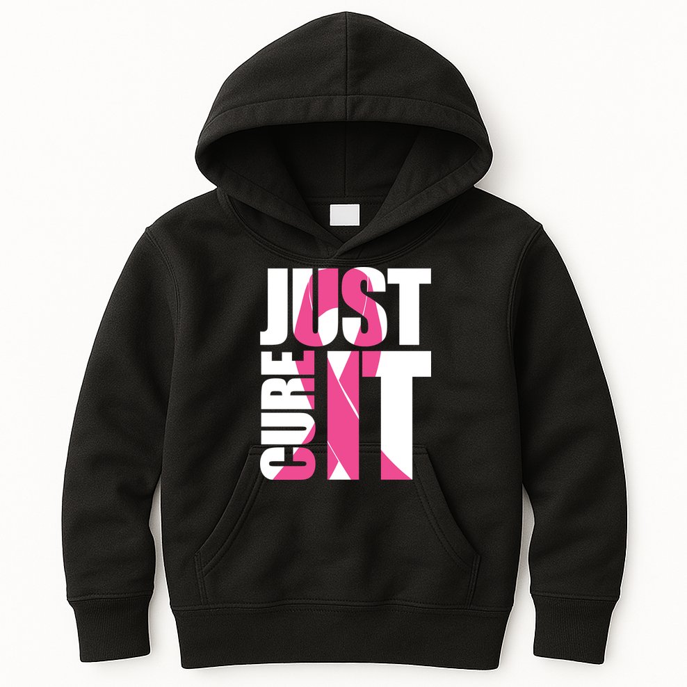 Just Cure It Breast Cancer Tribute Kids Hoodie