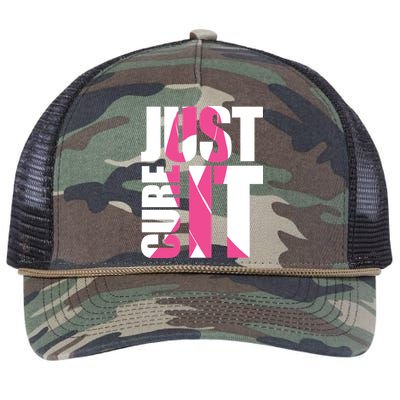 Just Cure It Breast Cancer Tribute Retro Rope Trucker Hat Cap