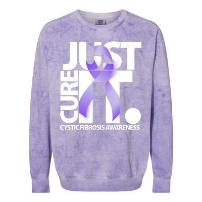 Just Cure it Cystic Fibrosis Colorblast Crewneck Sweatshirt