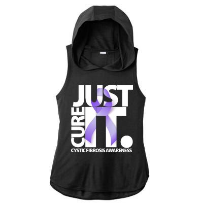 Just Cure it Cystic Fibrosis Ladies PosiCharge Tri-Blend Wicking Draft Hoodie Tank