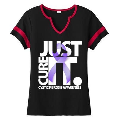 Just Cure it Cystic Fibrosis Ladies Halftime Notch Neck Tee