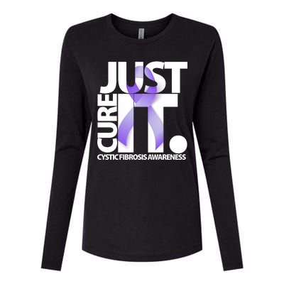 Just Cure it Cystic Fibrosis Womens Cotton Relaxed Long Sleeve T-Shirt