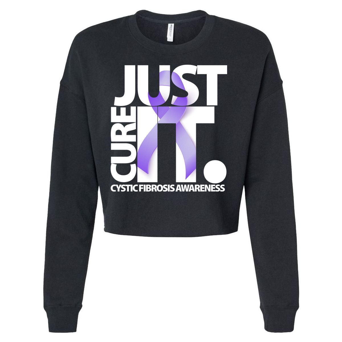 Just Cure it Cystic Fibrosis Cropped Pullover Crew