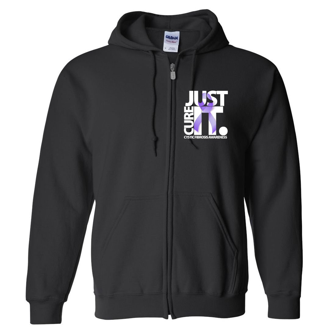 Just Cure it Cystic Fibrosis Full Zip Hoodie