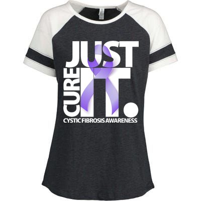 Just Cure it Cystic Fibrosis Enza Ladies Jersey Colorblock Tee