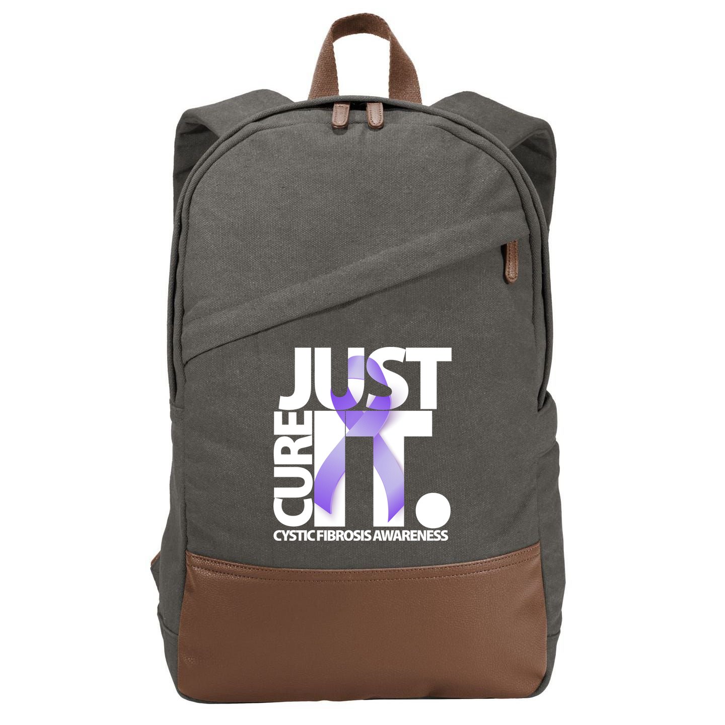 Just Cure it Cystic Fibrosis Cotton Canvas Backpack