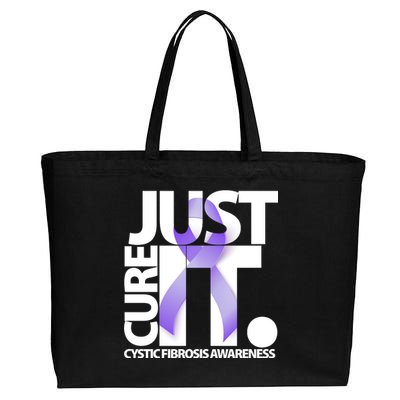 Just Cure it Cystic Fibrosis Cotton Canvas Jumbo Tote