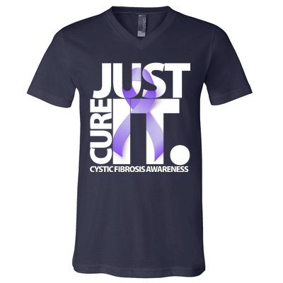 Just Cure it Cystic Fibrosis V-Neck T-Shirt