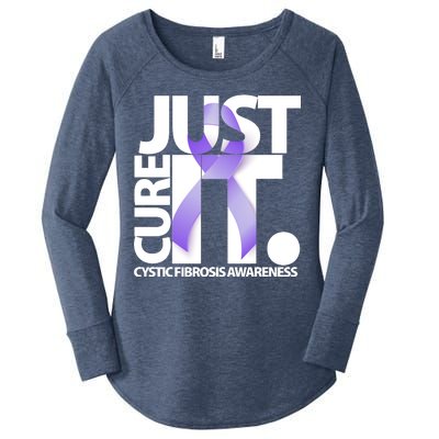 Just Cure it Cystic Fibrosis Women's Perfect Tri Tunic Long Sleeve Shirt