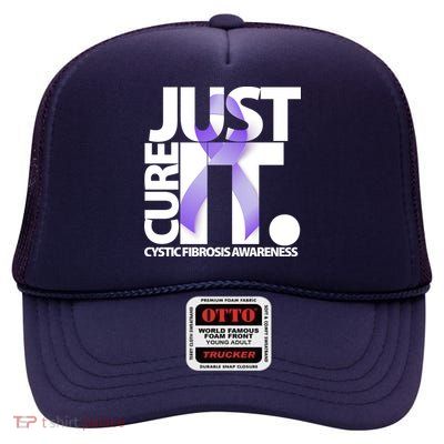 Just Cure it Cystic Fibrosis High Crown Mesh Back Trucker Hat