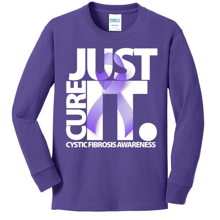 Just Cure it Cystic Fibrosis Kids Long Sleeve Shirt