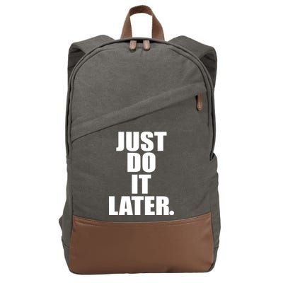 Just Do It Later Cotton Canvas Backpack