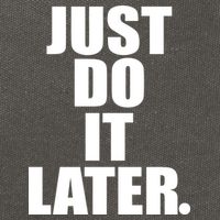 Just Do It Later Cotton Canvas Backpack