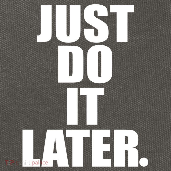 Just Do It Later Cotton Canvas Backpack