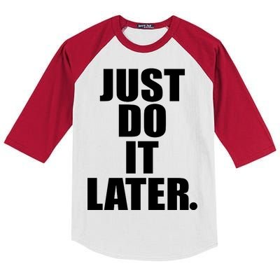 Just Do It Later Kids Colorblock Raglan Jersey