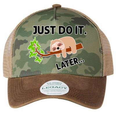 Just Do It Later Funny Lazy Sloth Legacy Tie Dye Trucker Hat