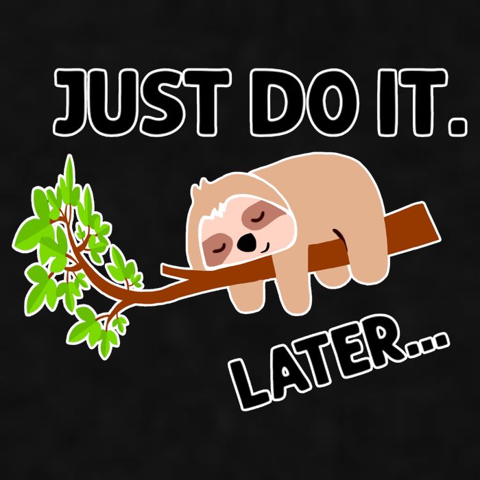 Just Do It Later Funny Lazy Sloth Ladies PosiCharge Tri-Blend Wicking Tank