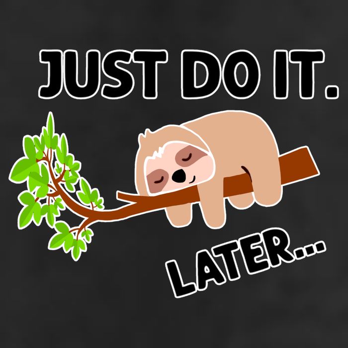 Just Do It Later Funny Lazy Sloth Garment-Dyed Fleece Hoodie