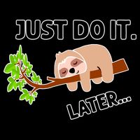 Just Do It Later Funny Lazy Sloth Bucket Hat