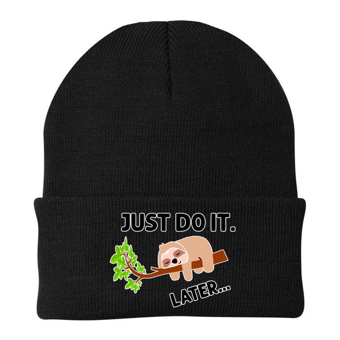 Just Do It Later Funny Lazy Sloth Beanie