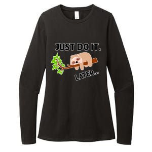 Just Do It Later Funny Lazy Sloth Womens CVC Long Sleeve Shirt